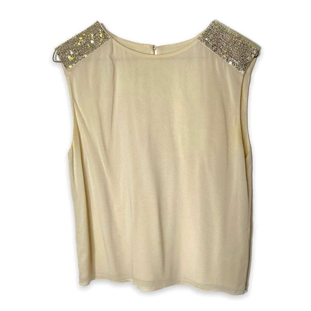 Alice + Olivia Sleeveless Sequin Blouse Size XS